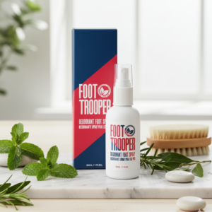 Foot Trooper antifungal spray bottle for natural foot care at ShopT